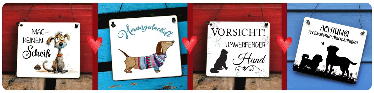 Hundeschilder mit Spruch Geschenkidee für Hundefreunde mit Humor